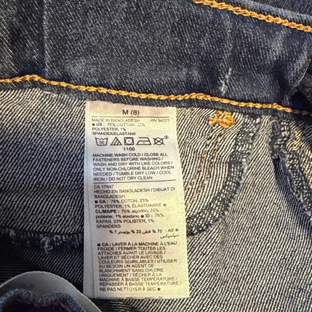 Old Navy Dark Blue Cropped Raw-Hem Jeans